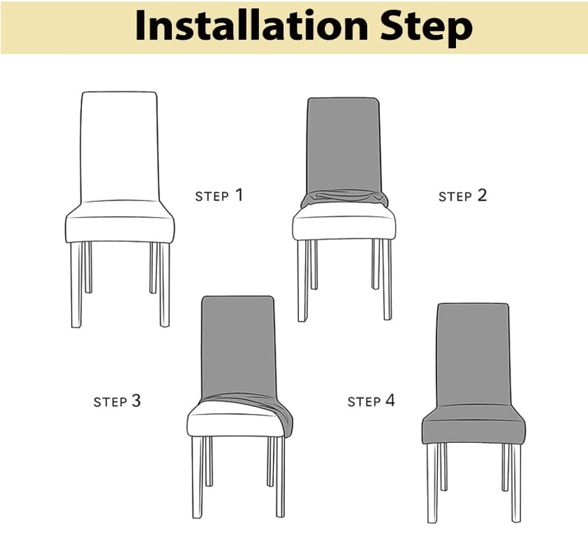 Gray patterned Chair Cover