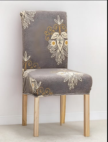 Gray patterned Chair Cover