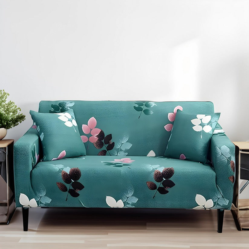 Green Colored sofa cover