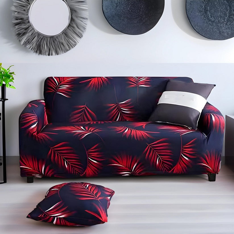 Red and Black Premium sofa cover