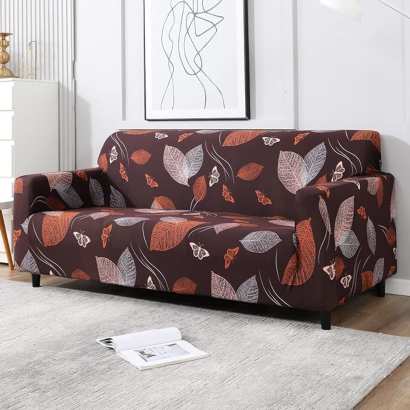 Brown colored sofa cover